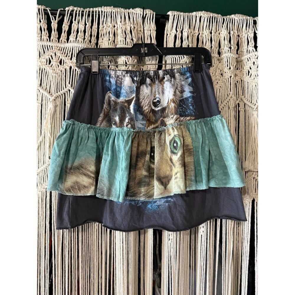 Urban Renewal Remade Graphic Ruffle Mini Skirt